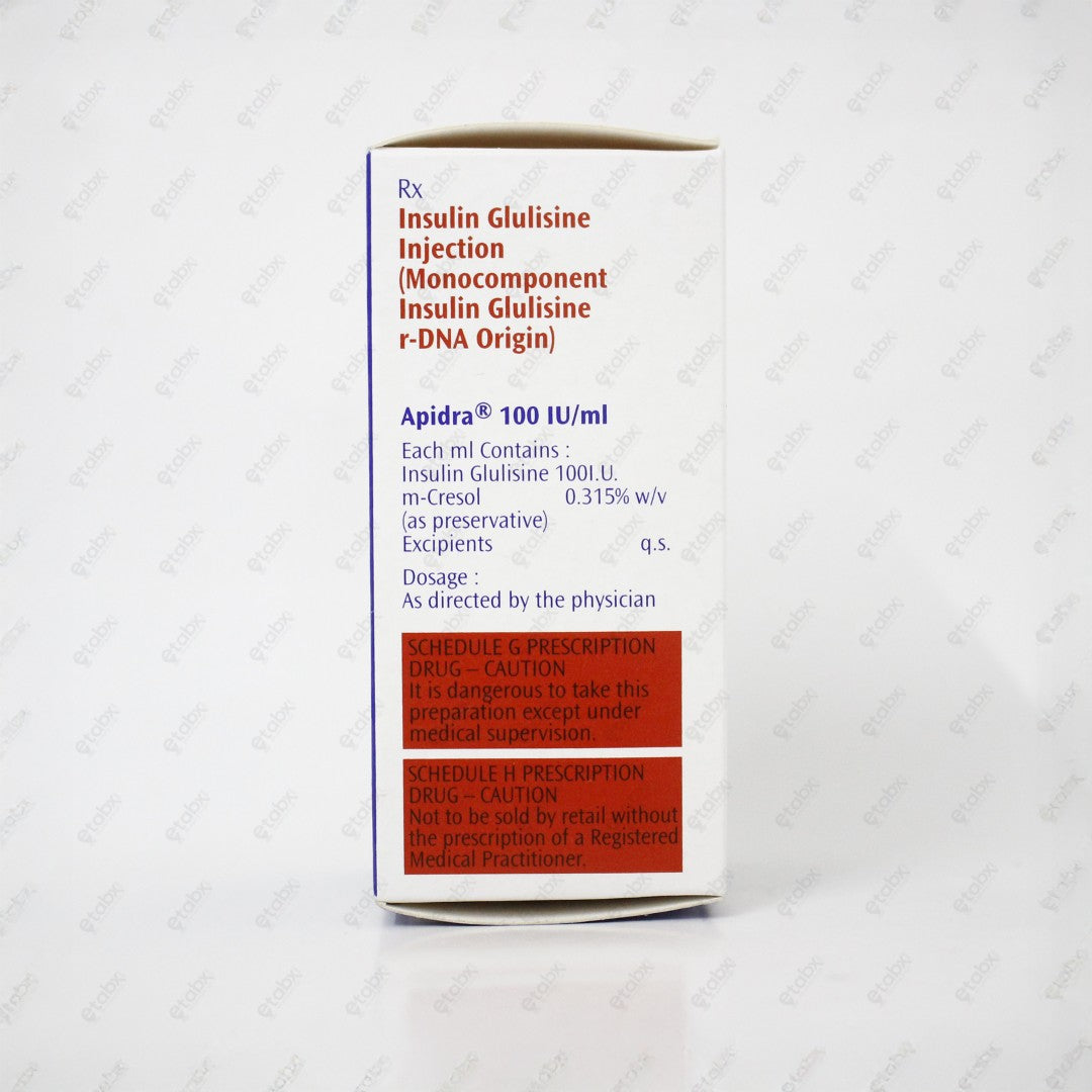 Apidra 100IU Vial 10ml Injection 1's