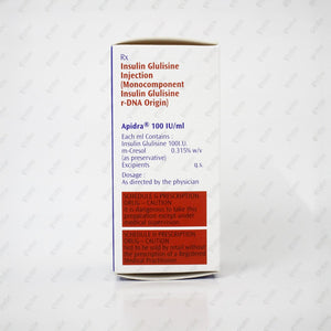 Apidra 100IU Vial 10ml Injection 1's