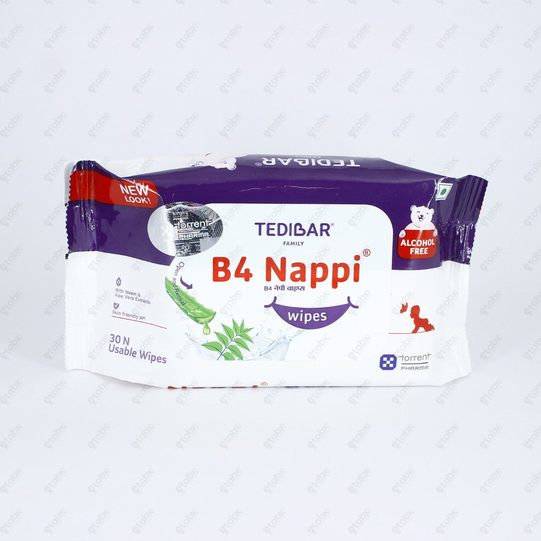 B4 Nappi Wipes 30'S Gentle Baby Wipes