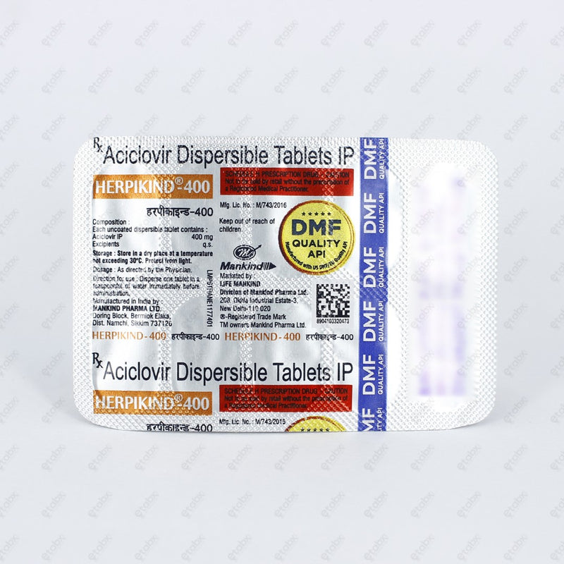 Herpikind 400mg Tablet 10's