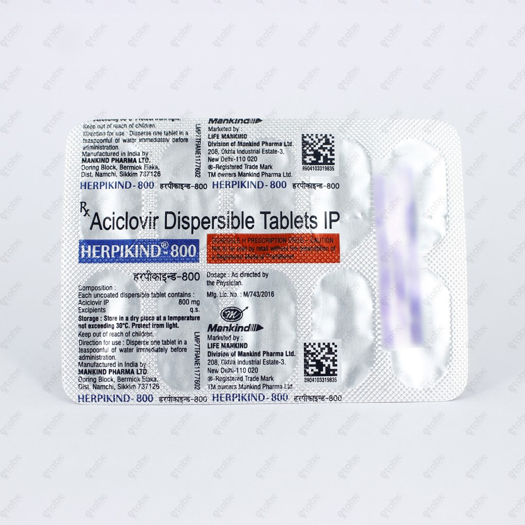 Herpikind 800mg Tablet 10's