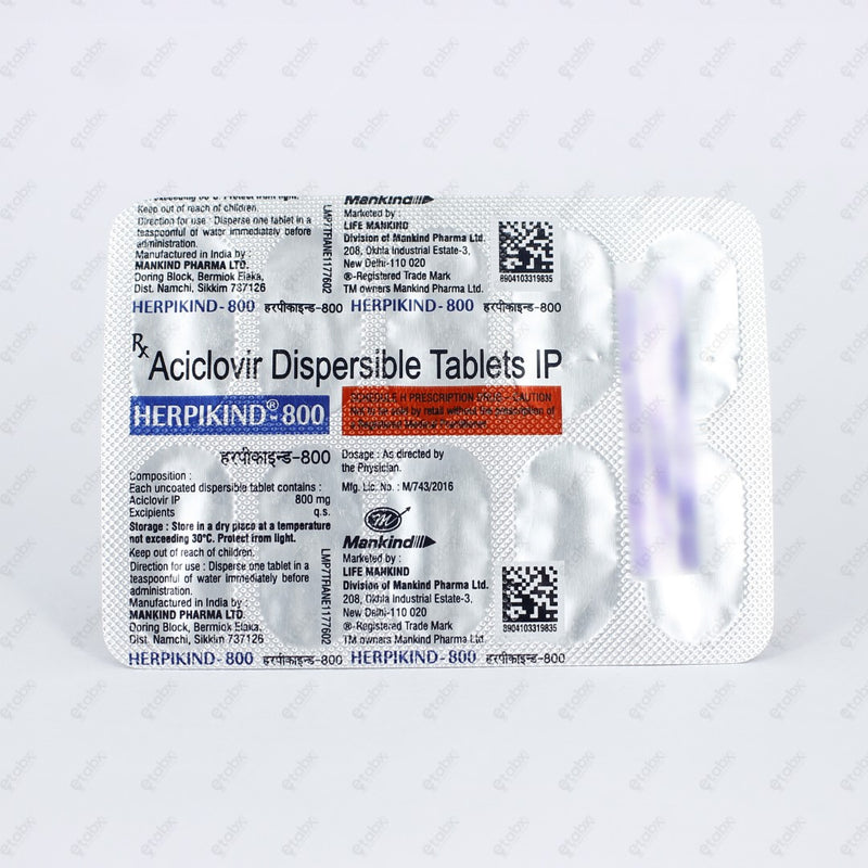 Herpikind 800mg Tablet 10's