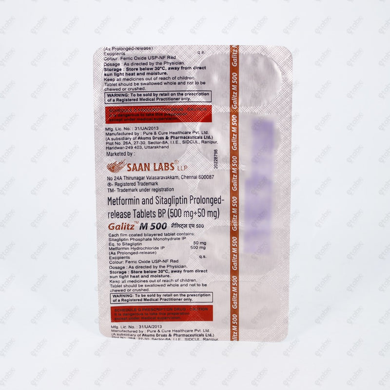 Galitz M 500mg Tablets 10's