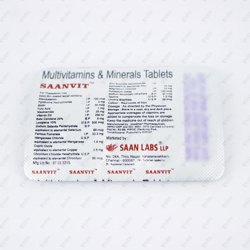 Saanvit Tablet 10's