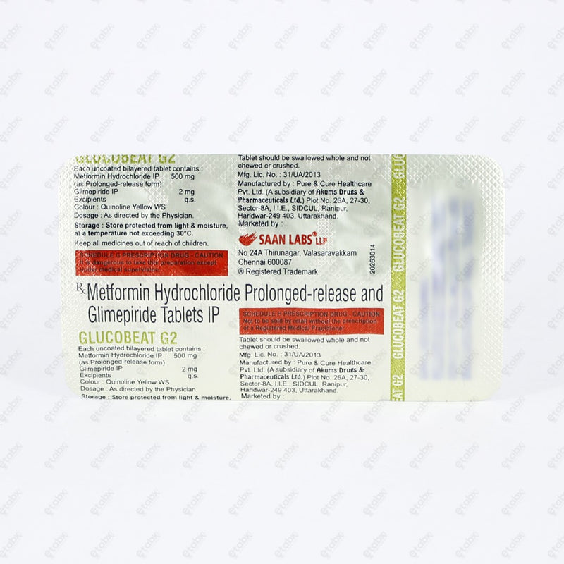 Glucobeat G2 Tablet 10's