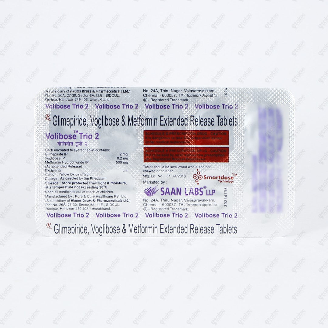Volibose Trio 2 Tablet 10's
