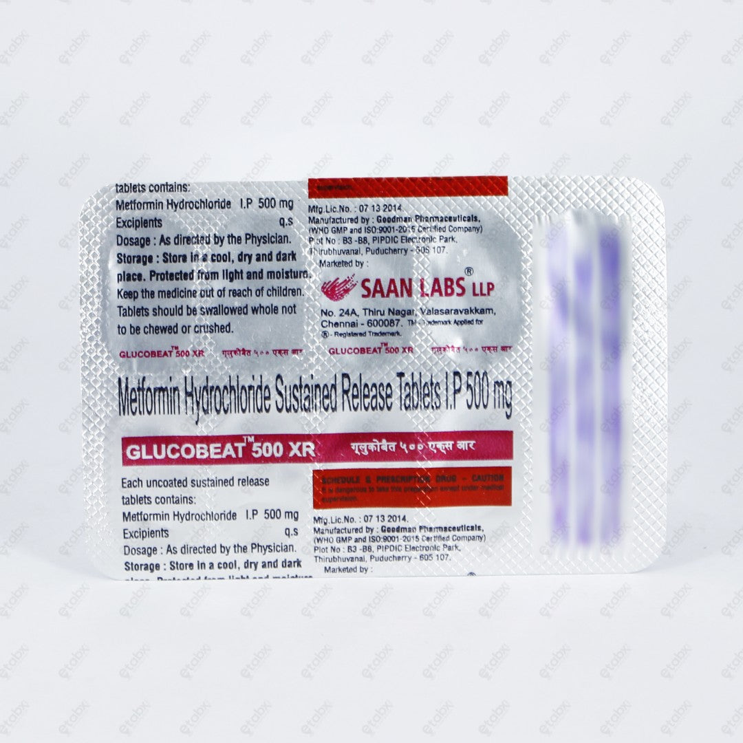 Glucobeat 500 XR Tablet 10's