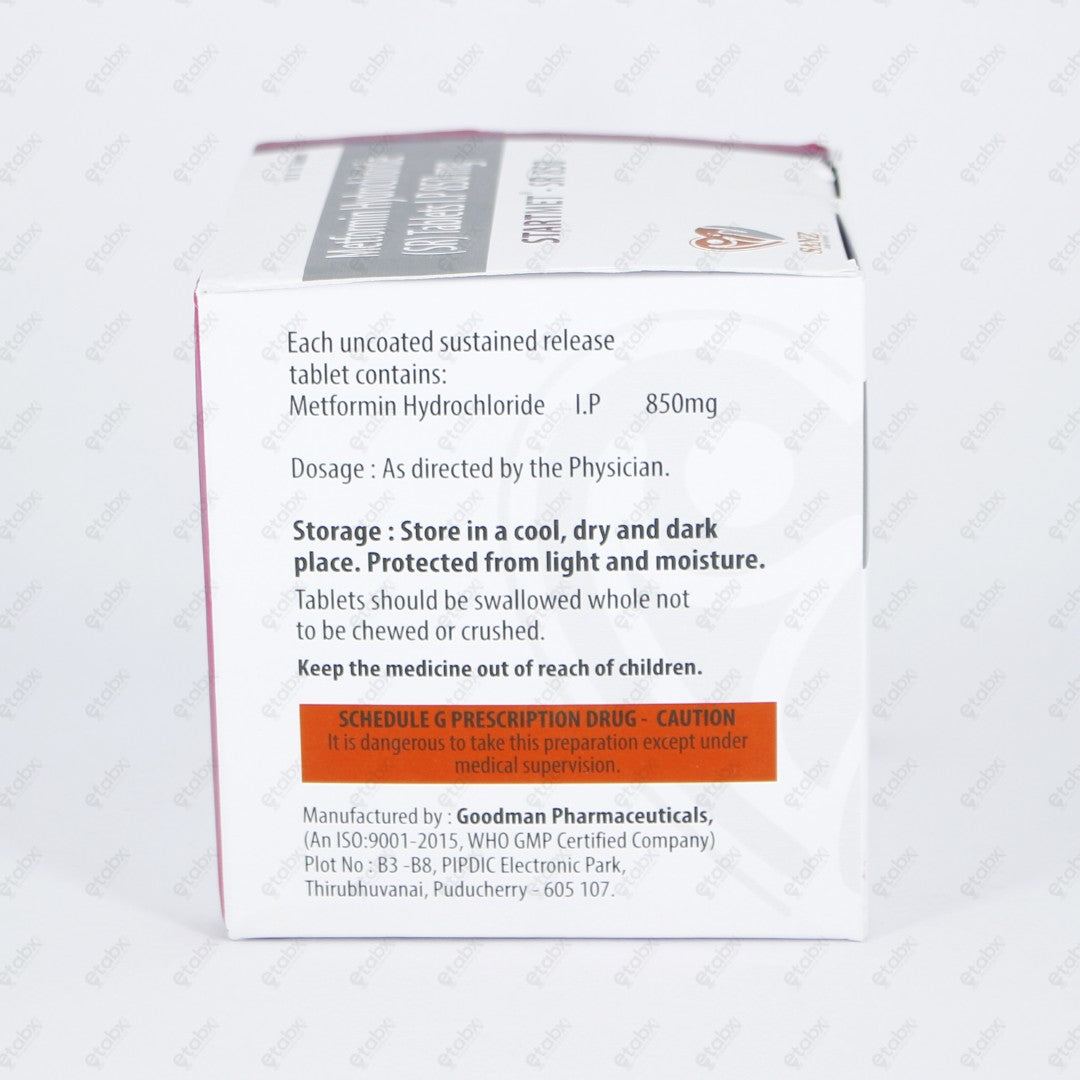 StartMet SR 850mg Tablet 15s