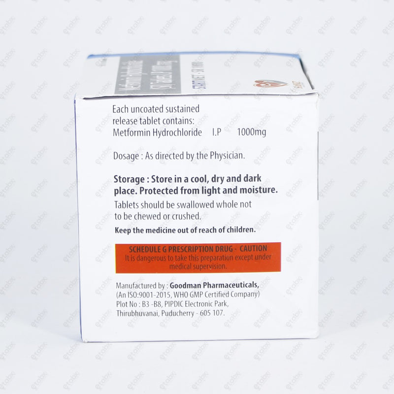 StartMet SR 1000mg Tablet 15s