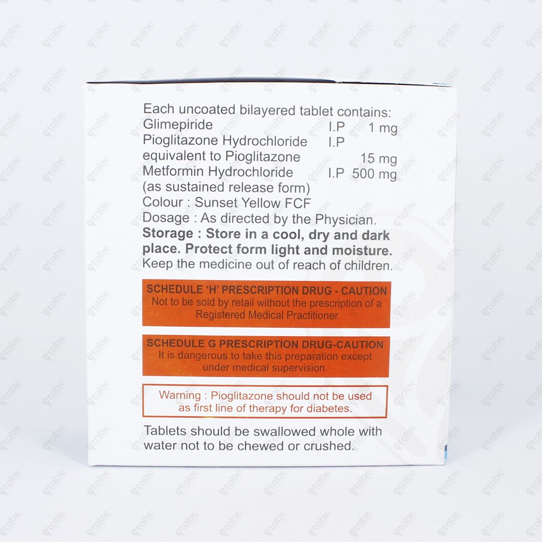 Tristart Glim 1mg Tablet 15's