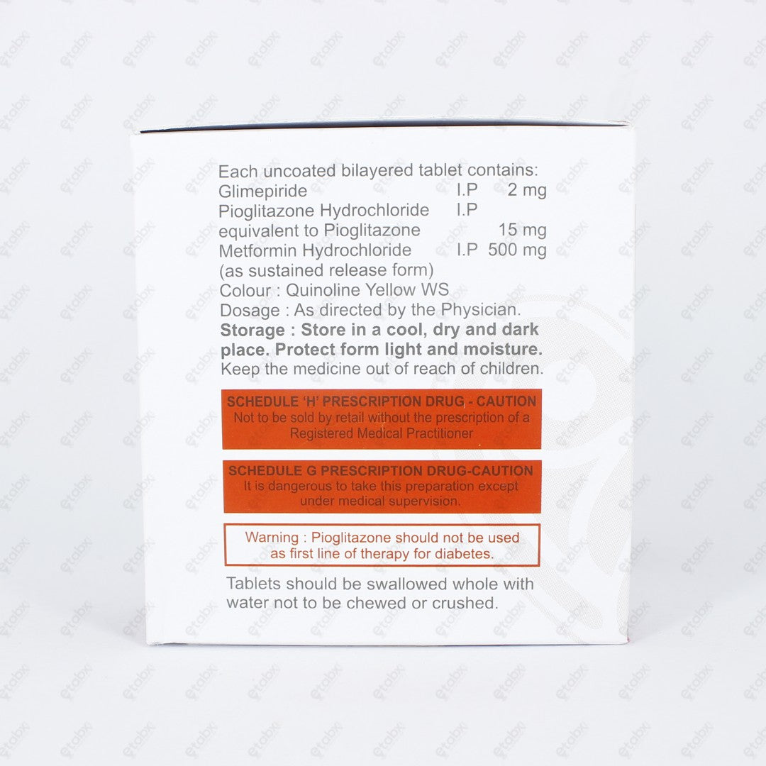 Tristart Glim 2mg Tablet 15's