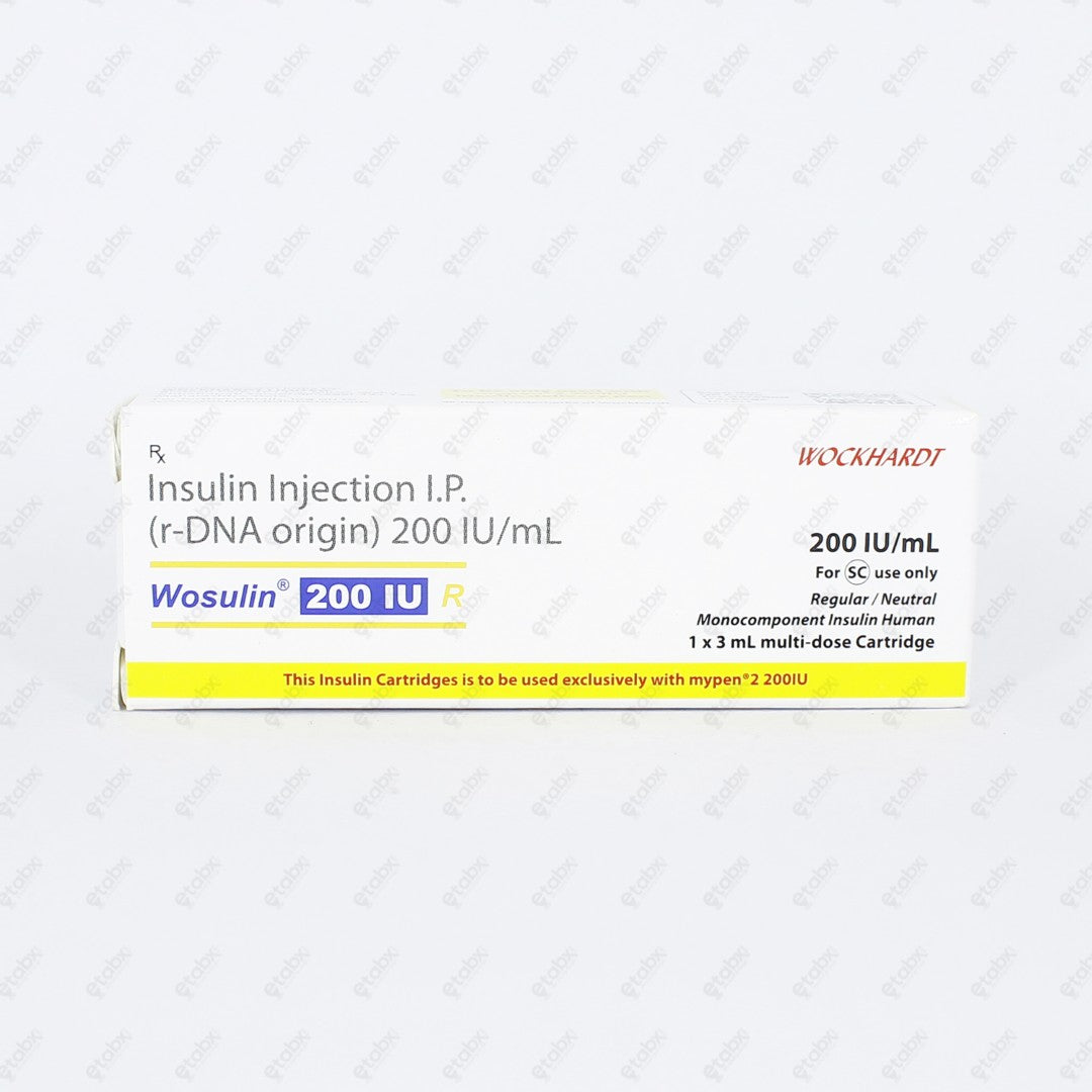 Wosulin 200IU R Cartridge 1