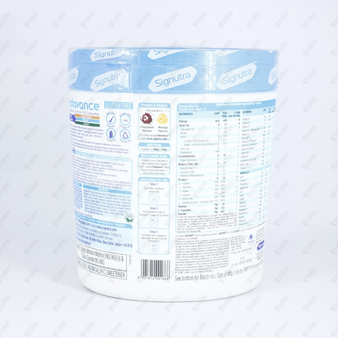 Vidavance Vanilla 200gm