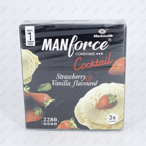 Manforce Condom Strawberry + Vanilla 3pcs