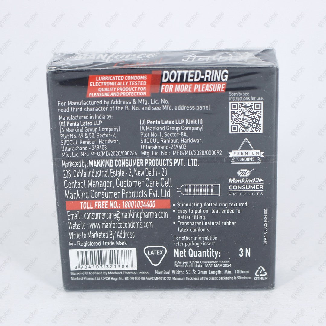 Manforce Condom Strawberry + Vanilla 3pcs