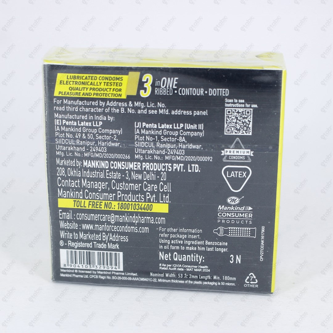 MANFORCE CONDOMS Overtime Pineapple 3'S