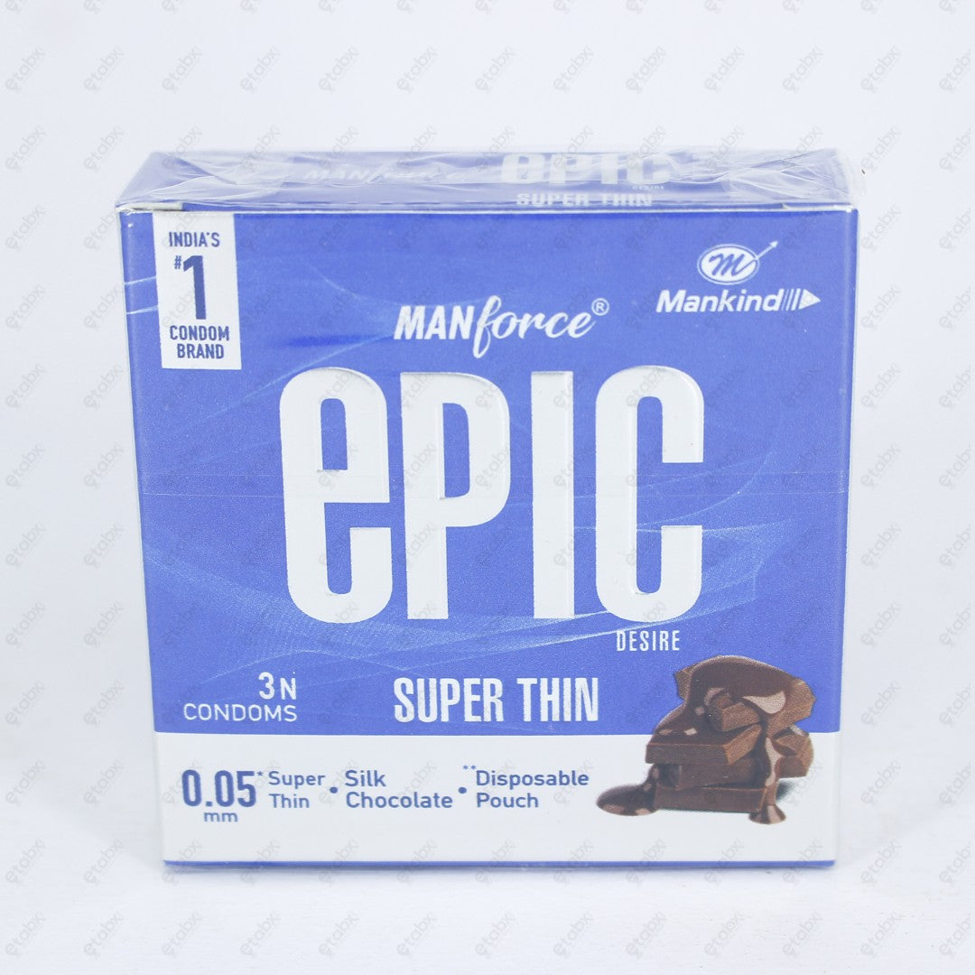 MANFORCE EPIC CONDOMS (DESIRE) Silk Chocolate 3PCS
