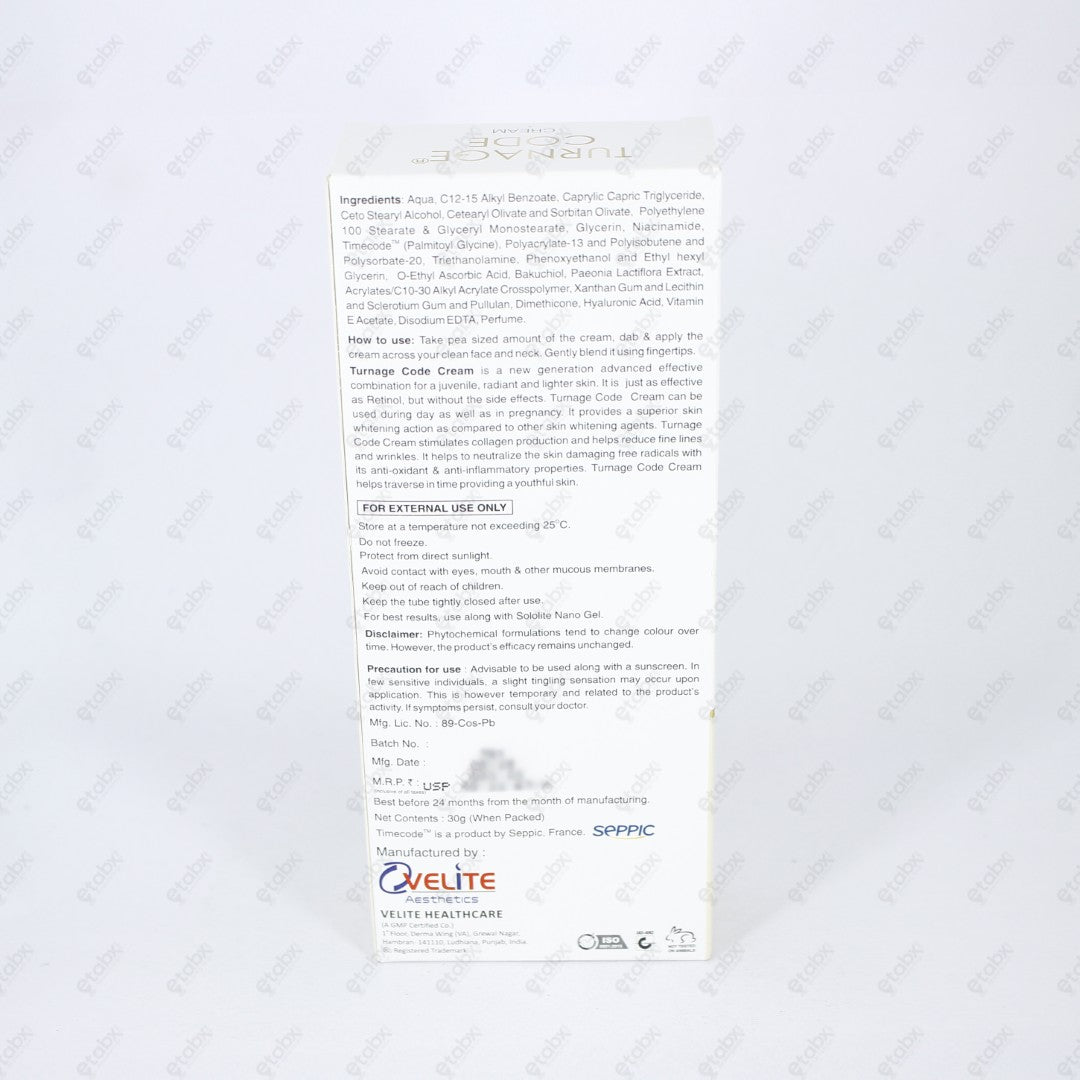 Turnage Code Cream 30gm