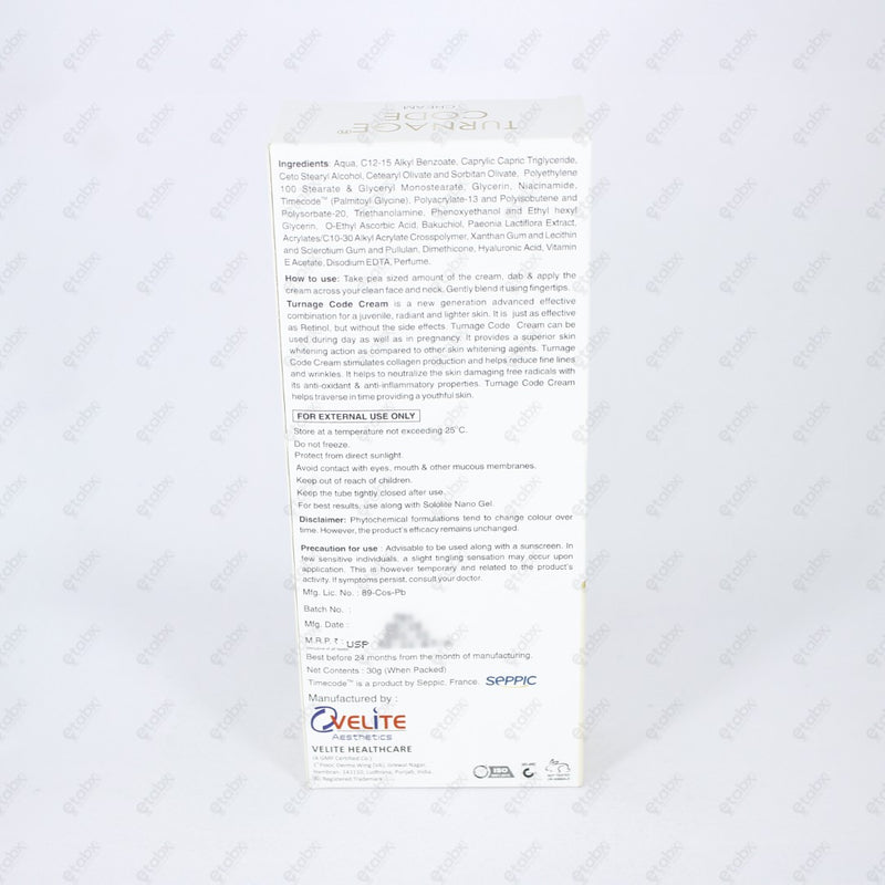 Turnage Code Cream 30gm