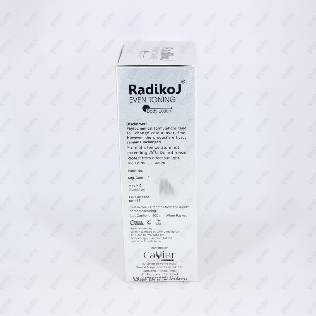 Radikoj Even Tonning Body Lotion 100ml