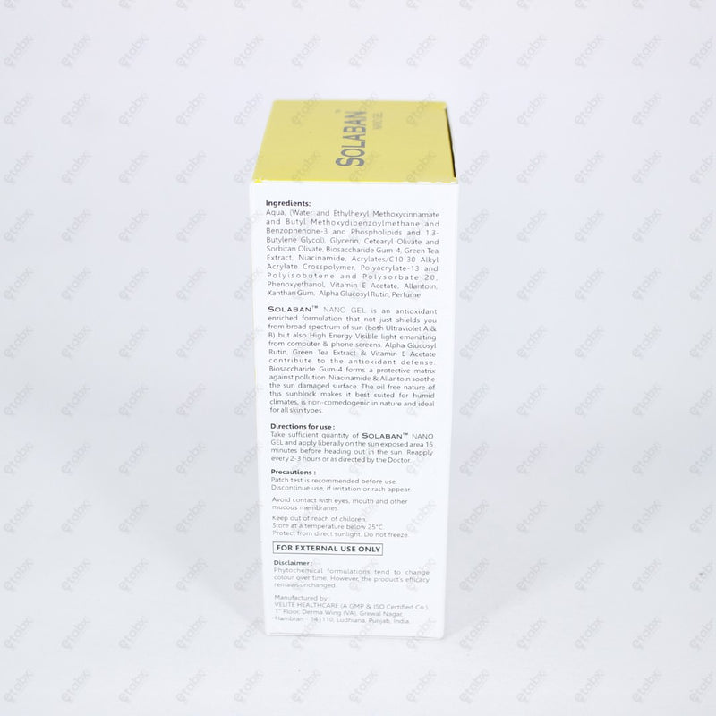 Solaban Nanogel SPF 50 50gm