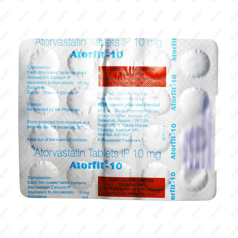 Atorfit 10mg Tablet 20's