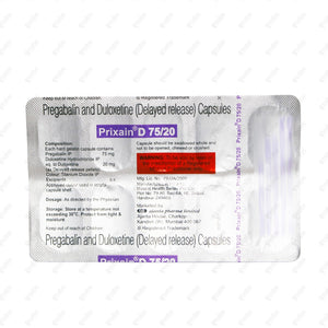 Prixain D 75/20mg Capsules 10s