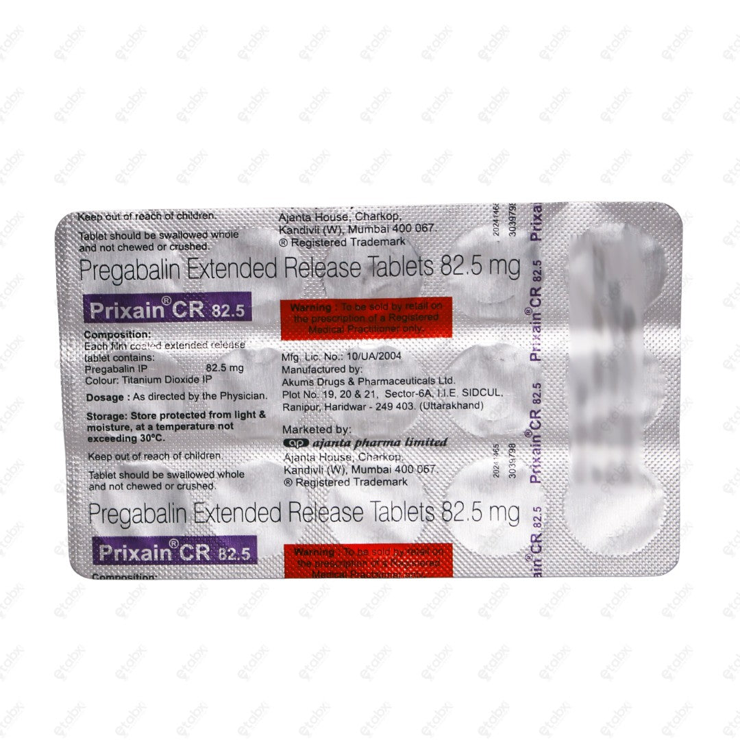 Prixain CR 82.5mg Tablets 15s