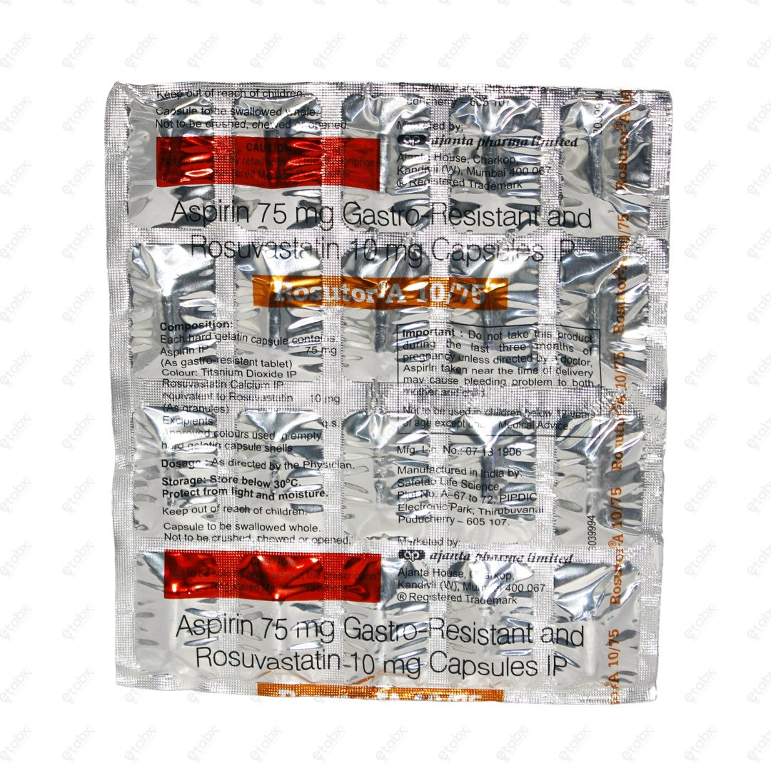 Rosutor A 10/75 20 Capsules