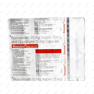 Rosutor Gold 10/75 mg 15 Tablets