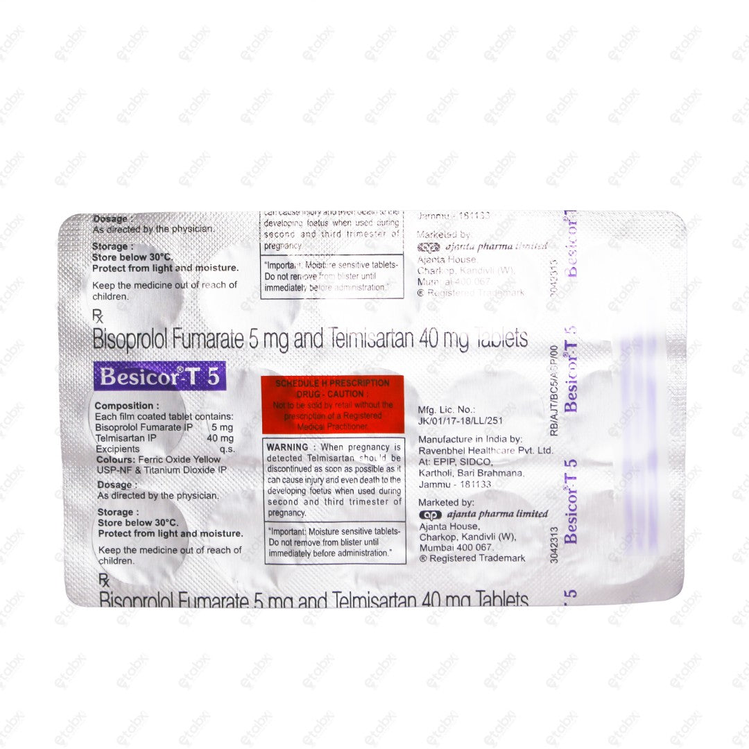 Besicor T Tablet 5/40mg 15's