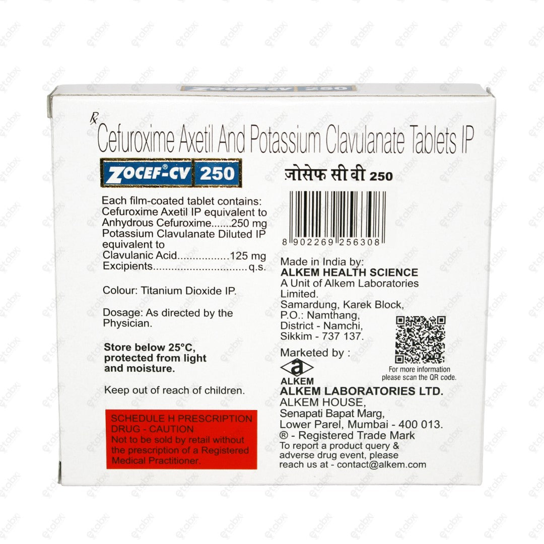 Zocef CV 250mg Tablet 6s