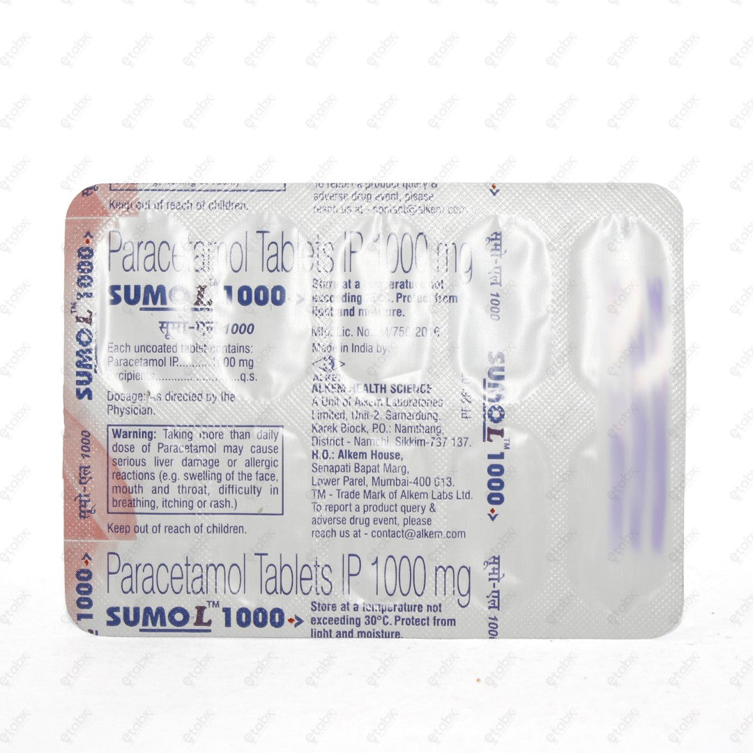 SUMOL 1000mg Tablet 10's