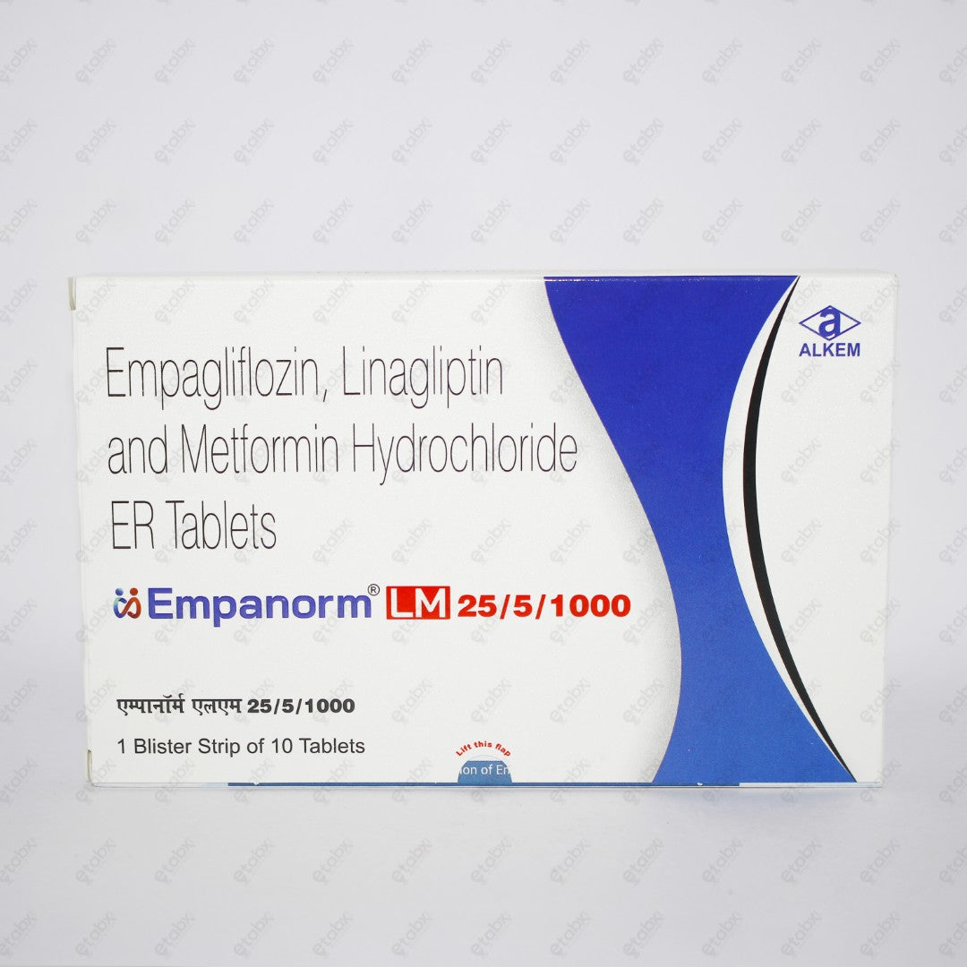 EMPANORM LM 25mg/5mg/1000mg Tablets 10's