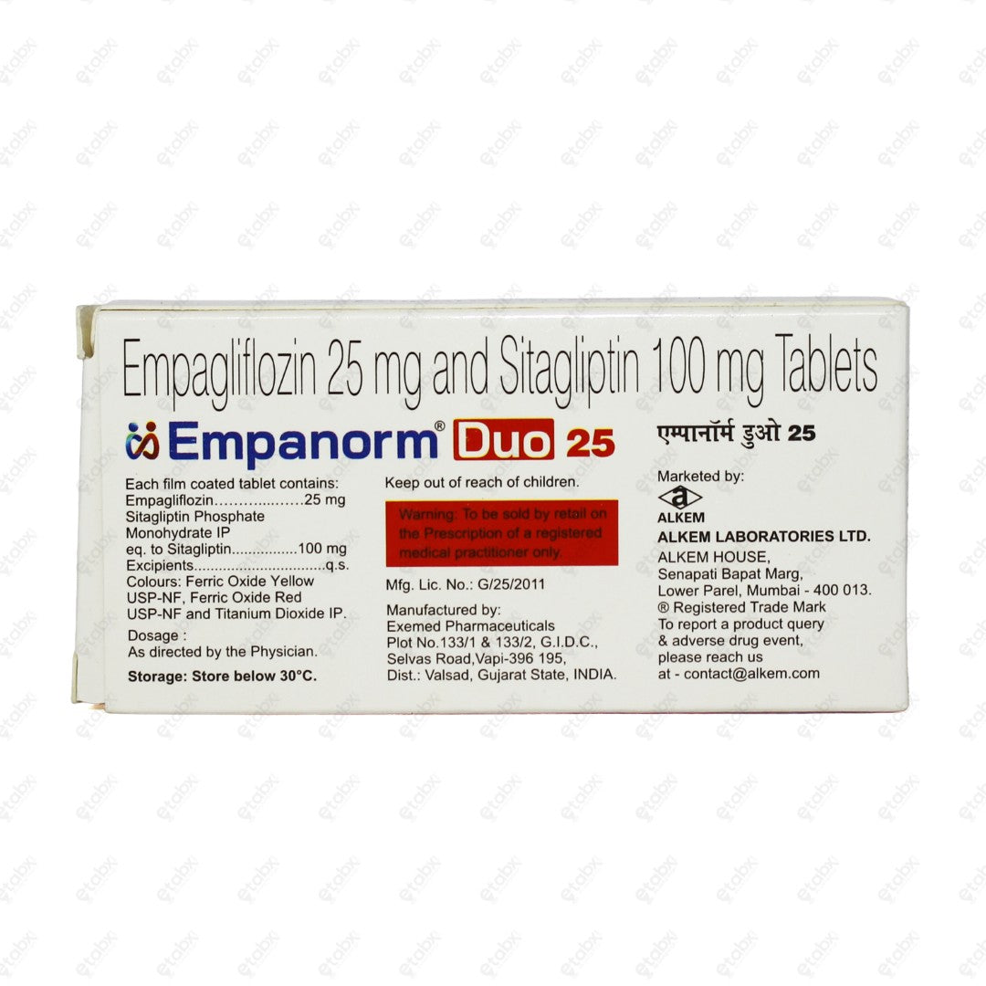 EMPANORM DUO 25 Tablets 10's