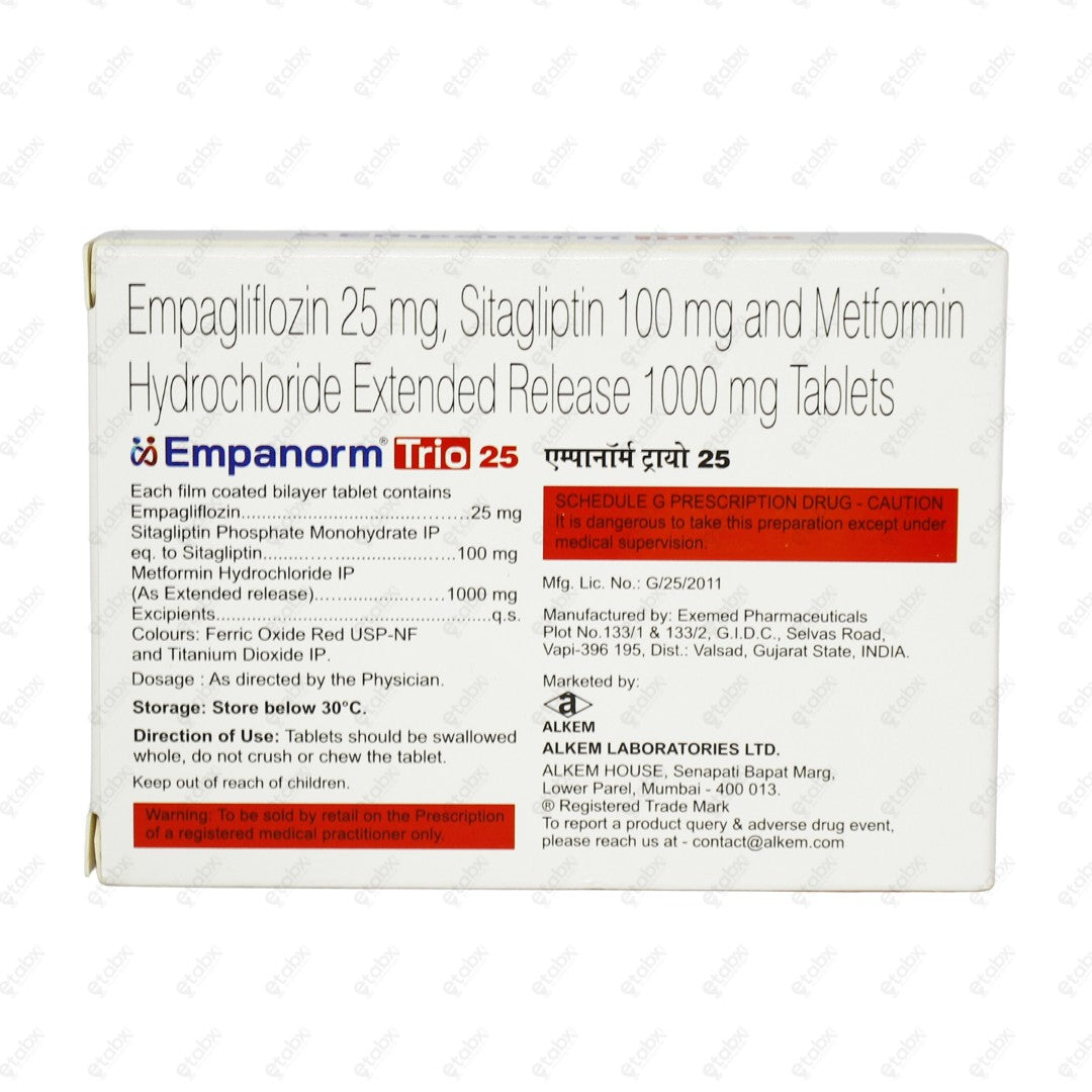 EMPANORM TRIO 25 Tablets 10's