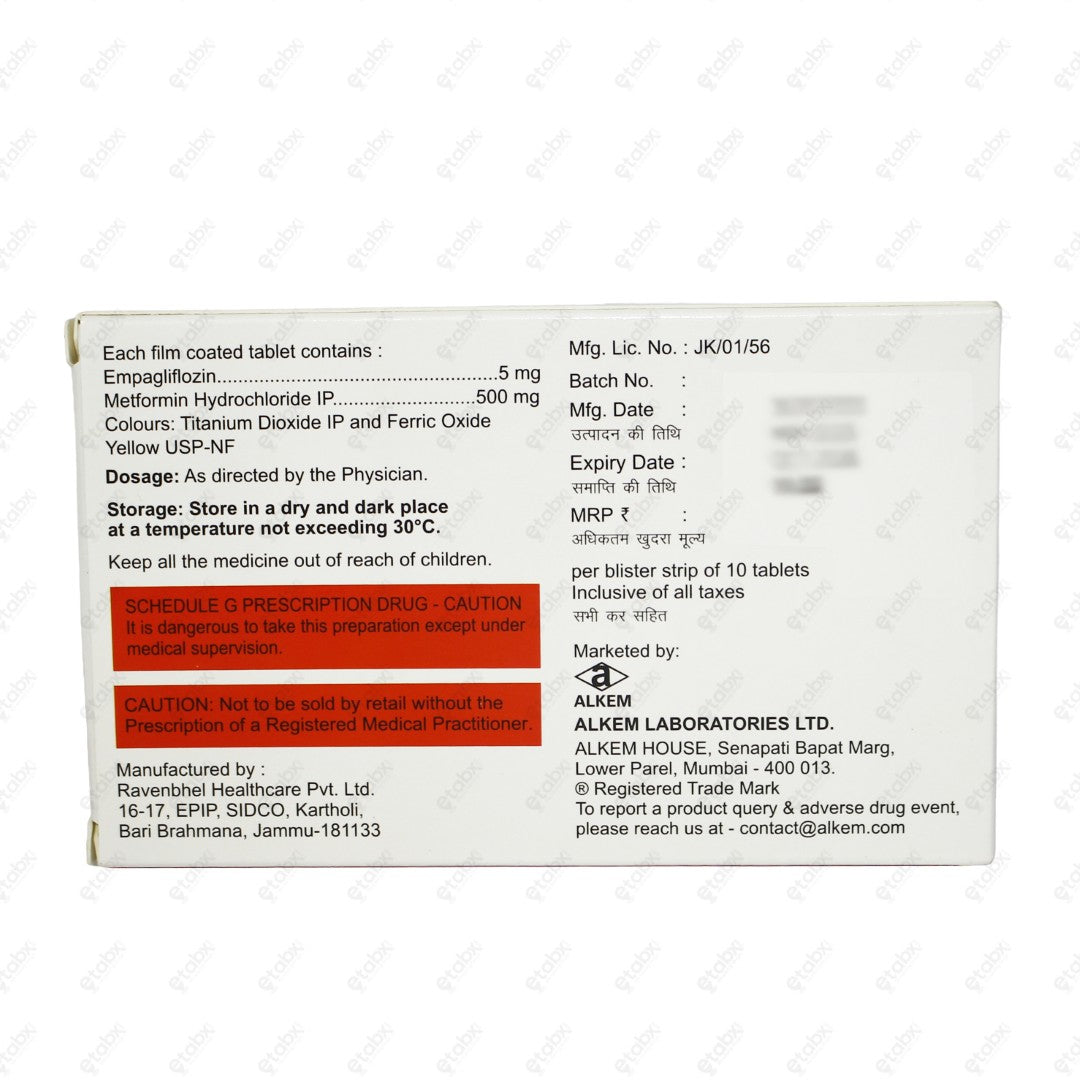 EMPANORM M 5/500mg Tablets 10's