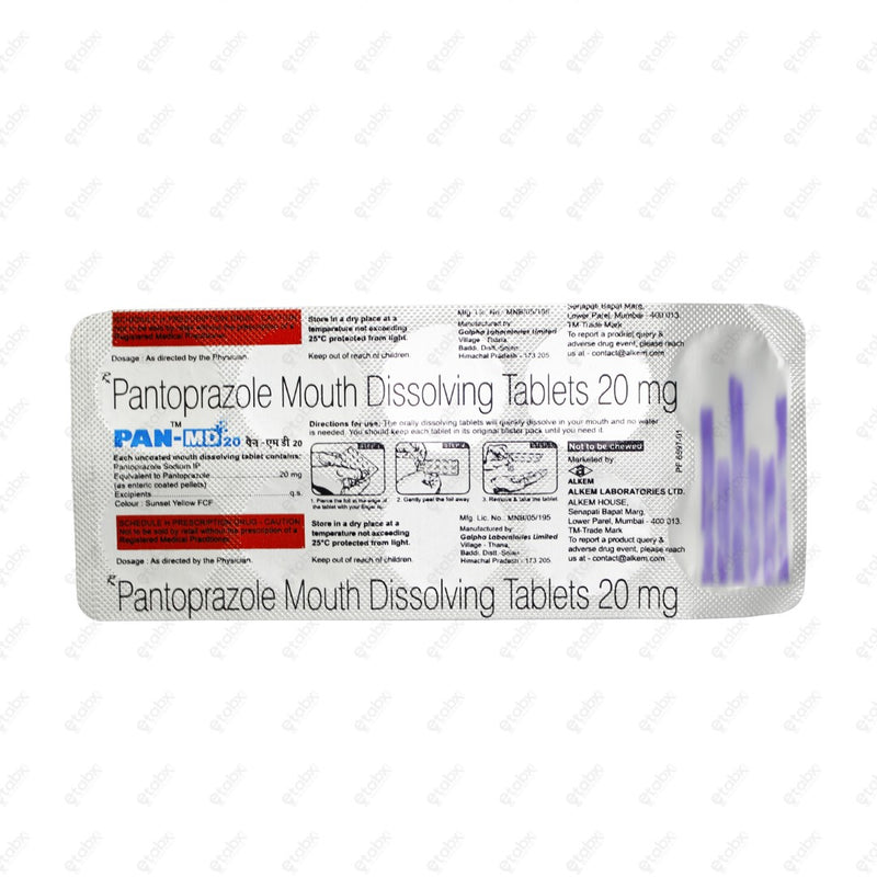 Pan MD 20mg Tablet 10's