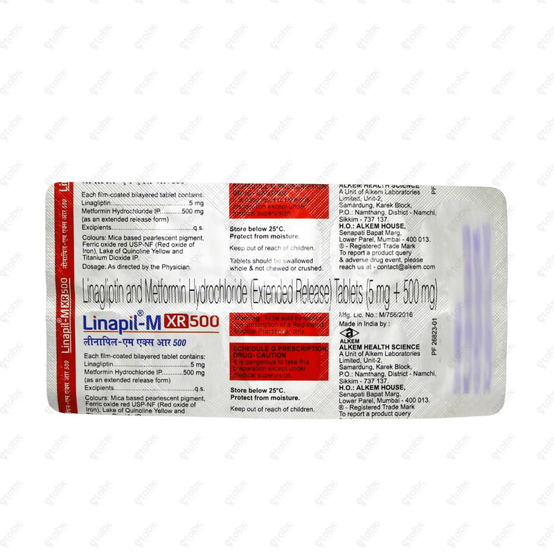 Linapil M XR 500mg Tablet 10's