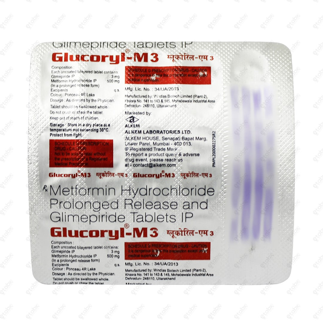 Glucoryl M3 Tablet 15's