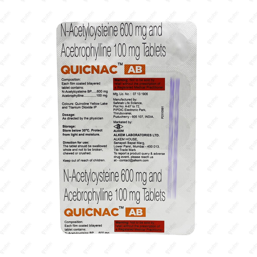Quicnac AB Tablet 10's