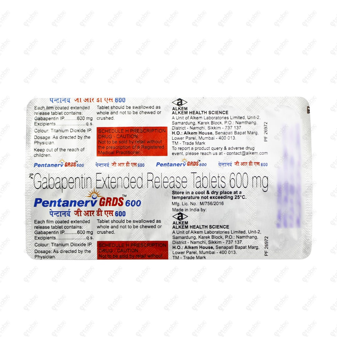 Pentanerv GRDS 600mg Tablets 10s
