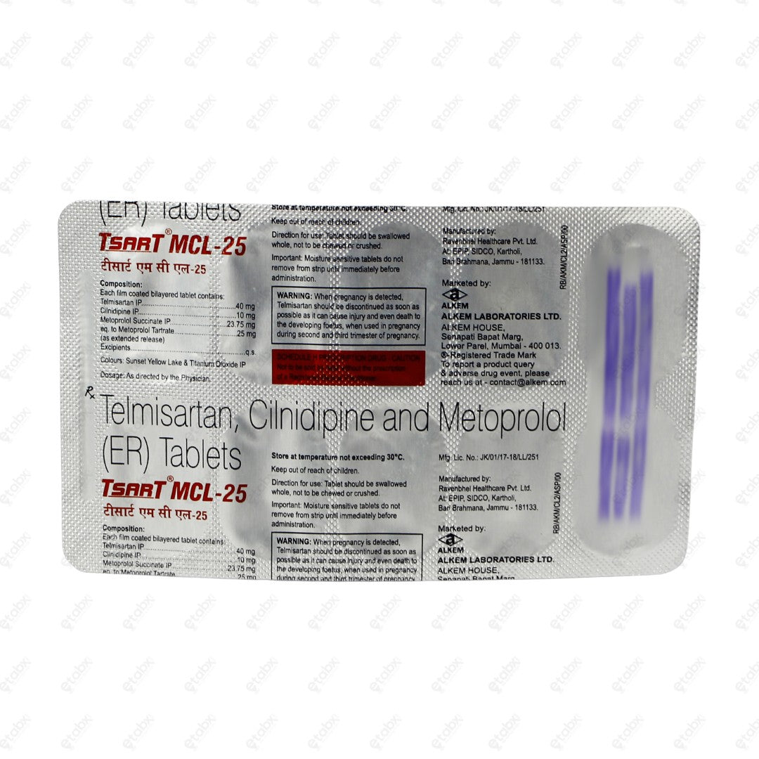 Tsart MCL 25mg Tablet 10's