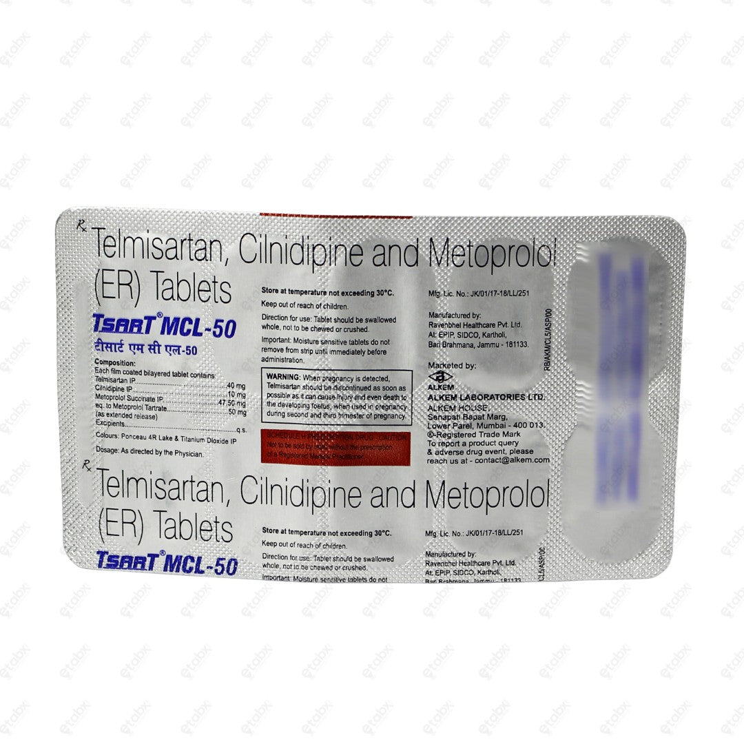 Tsart MCL 50mg Tablet 10's