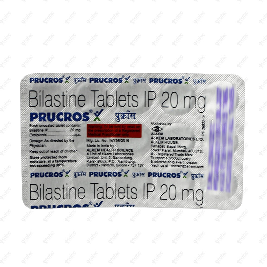 Prucros 20mg Tablet 15's