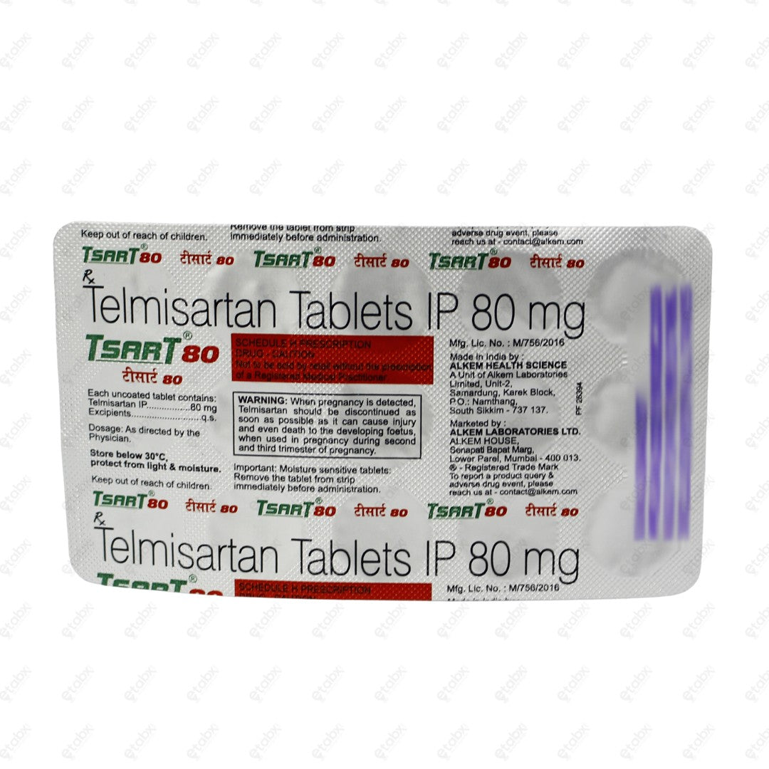 Tsart 80mg Tablet 15's