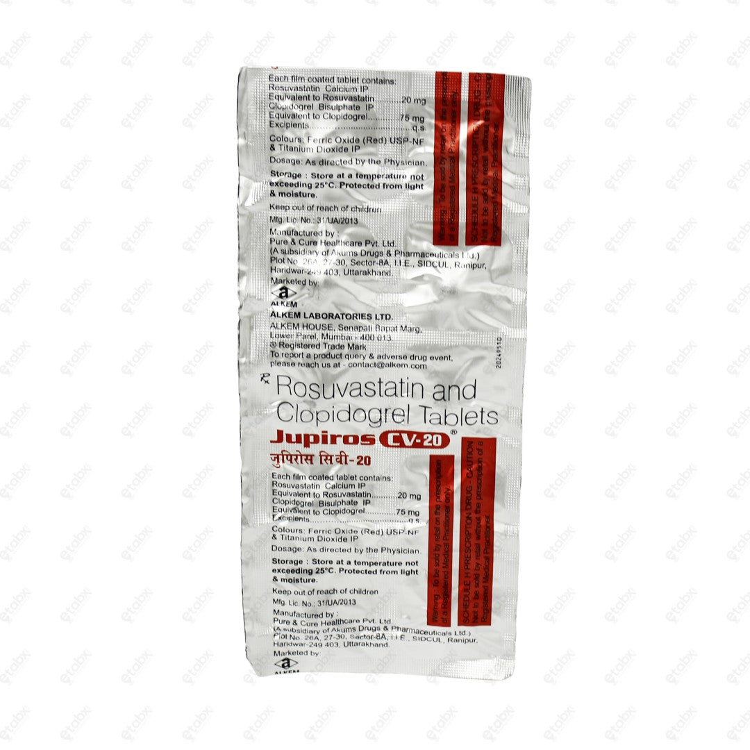 Jupiros CV 20mg Tablets 10's