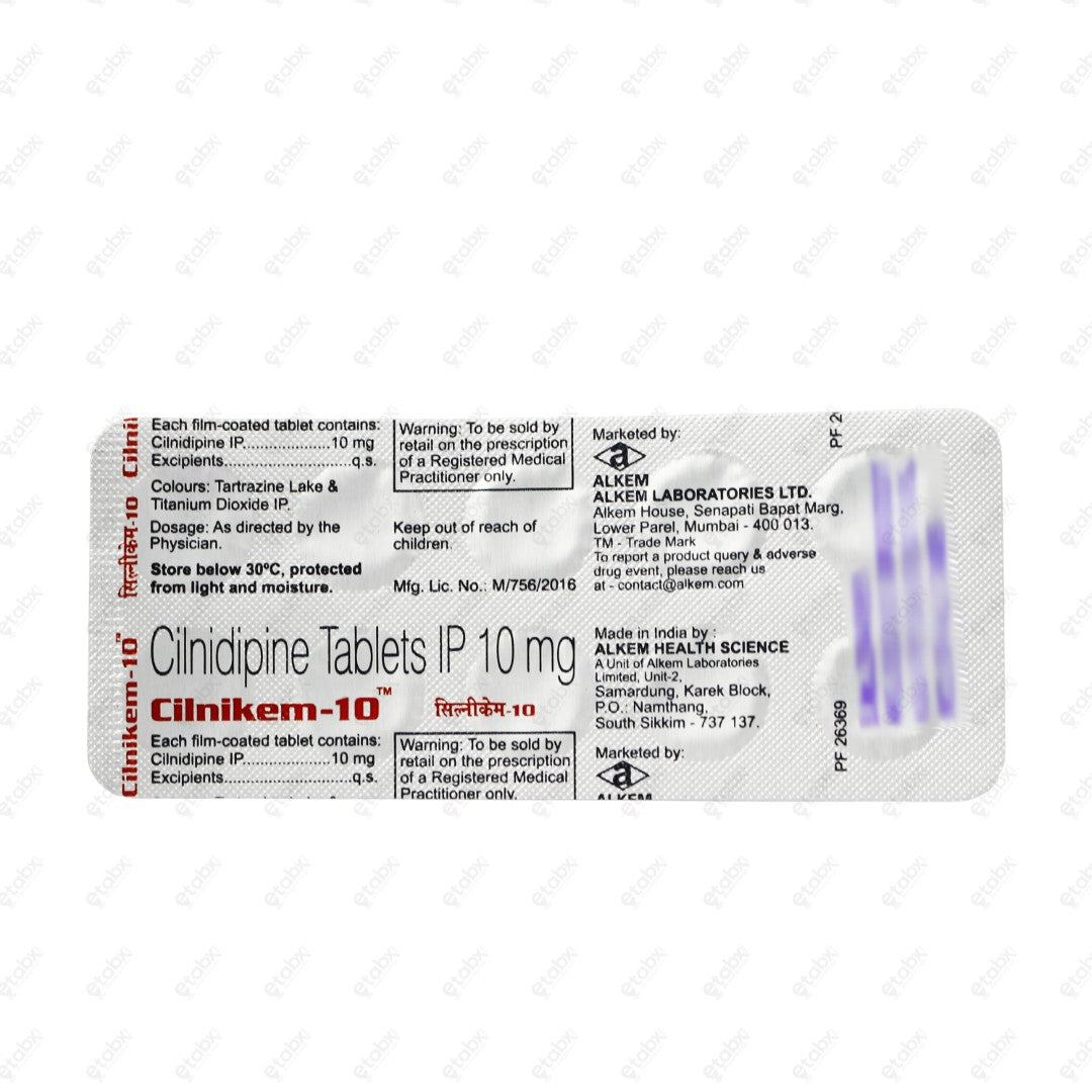 Cilnikem 10mg Tablet 10's