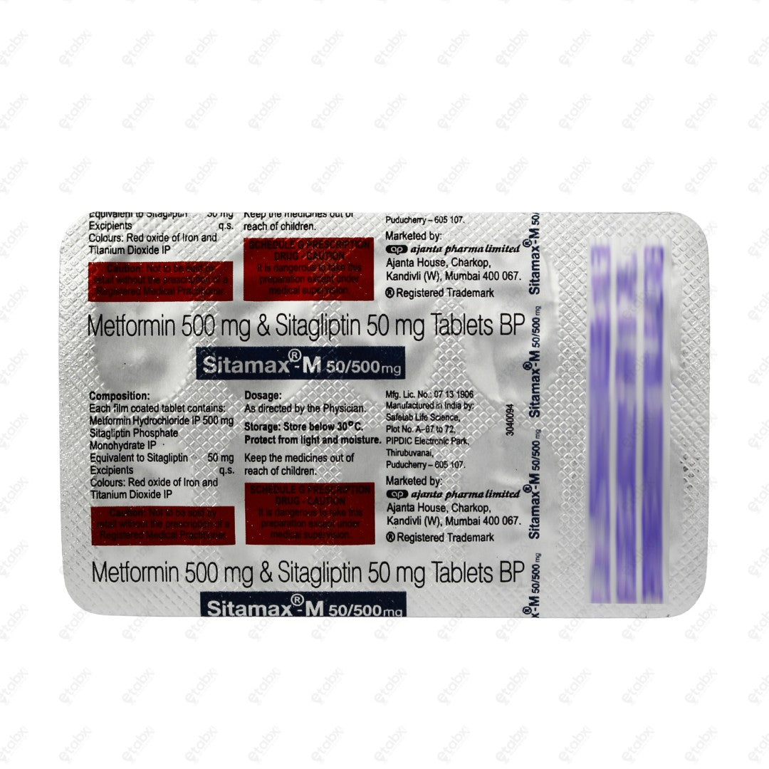 SITAMAX M 50/500MG Tablets 10's
