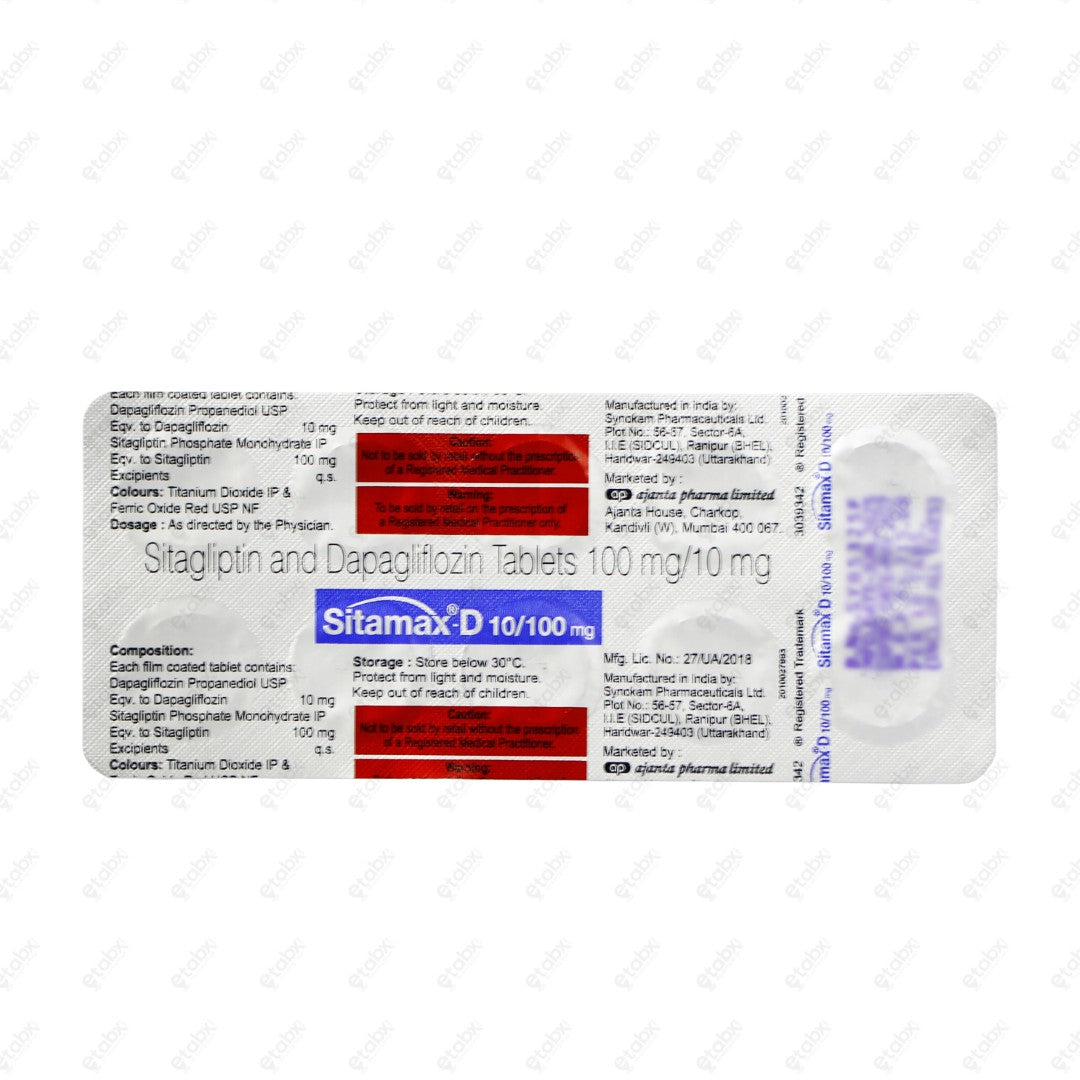 Sitamax D 10/100mg Tablet 10's